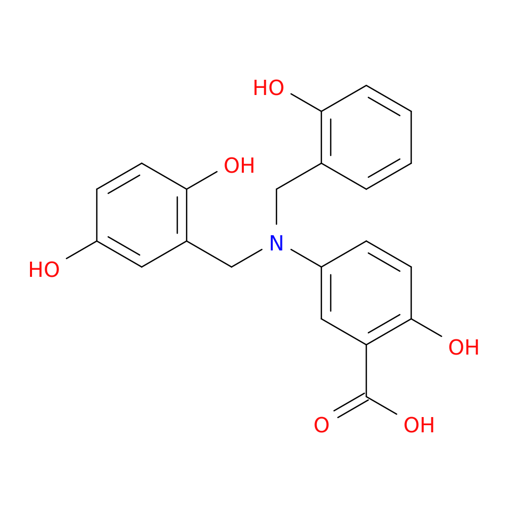5-[[(2,5-Dihydroxyphenyl)methyl][(2-hydroxyphenyl)methyl]amino]-2-hydroxybenzoic acid