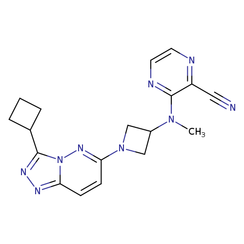 3-[(1-{3-cyclobutyl-[1,2,4]triazolo[4,3-b]pyridazin-6-yl}azetidin-3-yl)(methyl)amino]pyrazine-2-carbonitrile