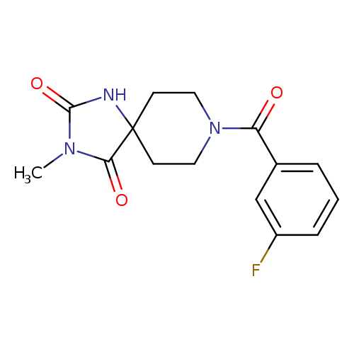 8-(3-fluorobenzoyl)-3-methyl-1,3,8-triazaspiro[4.5]decane-2,4-dione