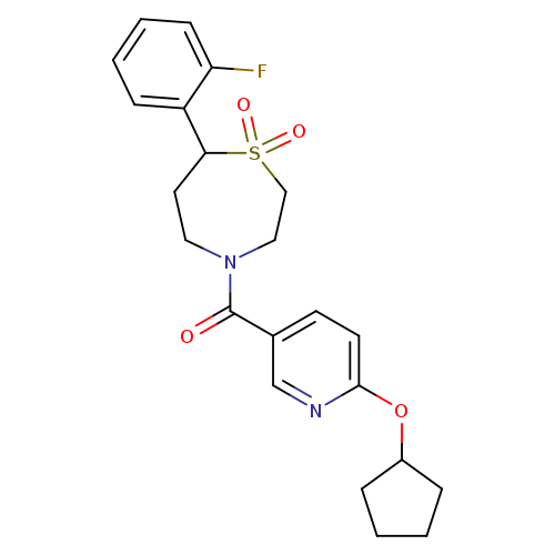 4-[6-(cyclopentyloxy)pyridine-3-carbonyl]-7-(2-fluorophenyl)-1lambda6,4-thiazepane-1,1-dione