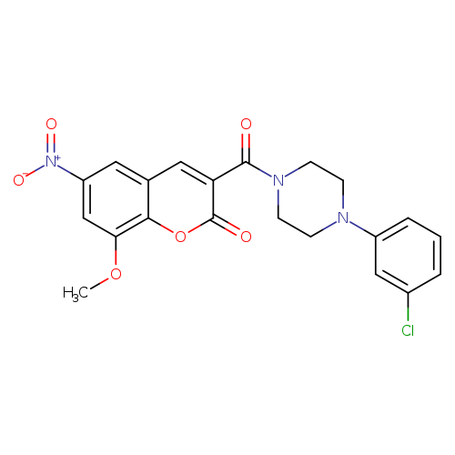 3-[4-(3-chlorophenyl)piperazine-1-carbonyl]-8-methoxy-6-nitro-2H-chromen-2-one