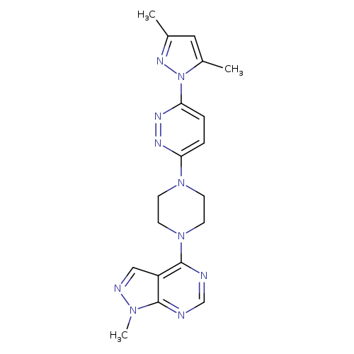 3-(3,5-dimethyl-1H-pyrazol-1-yl)-6-(4-{1-methyl-1H-pyrazolo[3,4-d]pyrimidin-4-yl}piperazin-1-yl)pyridazine