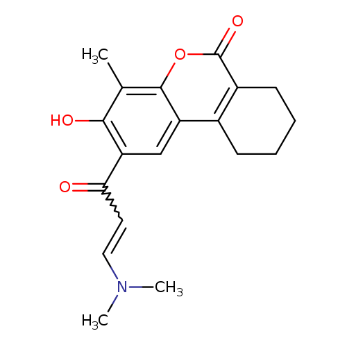 2-[3-(dimethylamino)prop-2-enoyl]-3-hydroxy-4-methyl-6H,7H,8H,9H,10H-cyclohexa[c]chromen-6-one