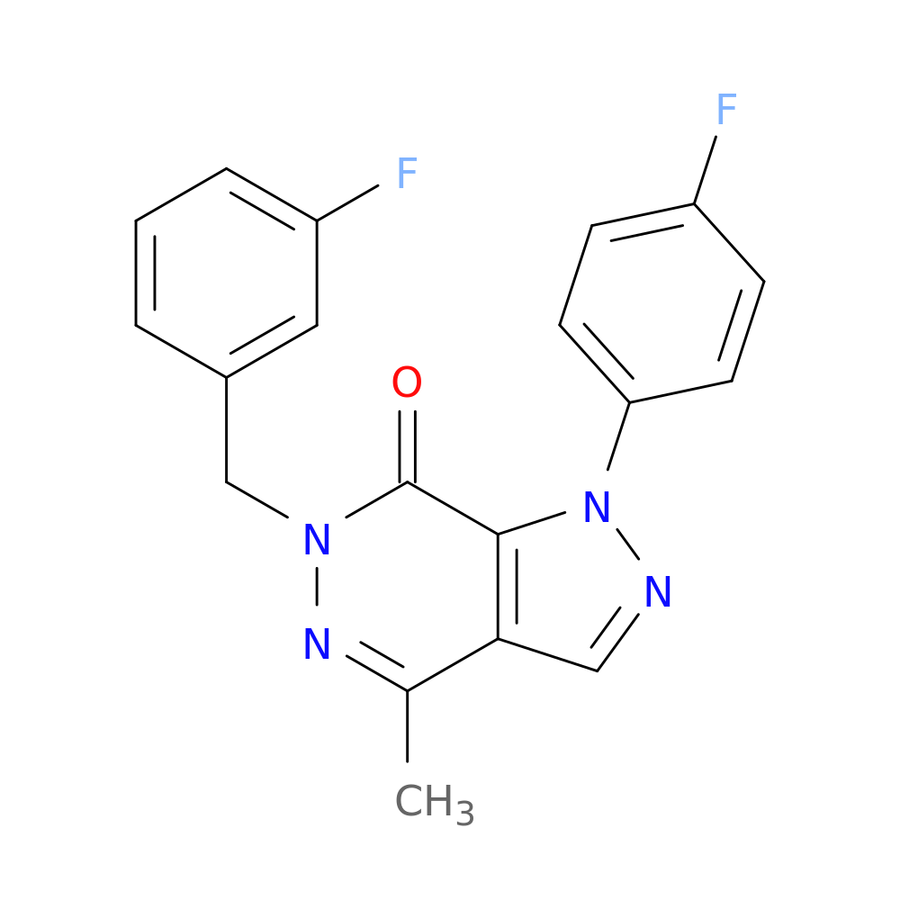 1-(4-fluorophenyl)-6-[(3-fluorophenyl)methyl]-4-methyl-1H,6H,7H-pyrazolo[3,4-d]pyridazin-7-one