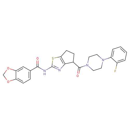 N-{4-[4-(2-fluorophenyl)piperazine-1-carbonyl]-4H,5H,6H-cyclopenta[d][1,3]thiazol-2-yl}-2H-1,3-benzodioxole-5-carboxamide