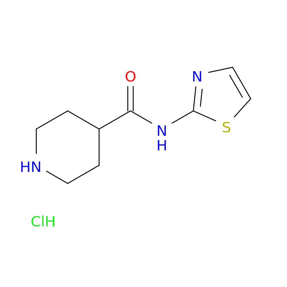 N-(1,3-thiazol-2-yl)piperidine-4-carboxamide hydrochloride