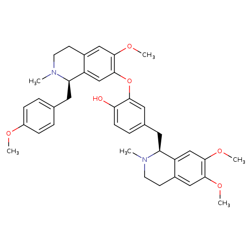 Phenol, 4-[[(1S)-1,2,3,4-tetrahydro-6,7-dimethoxy-2-methyl-1-isoquinolinyl]methyl]-2-[[(1R)-1,2,3,4-tetrahydro-6-methoxy-1-[(4-methoxyphenyl)methyl]-2-methyl-7-isoquinolinyl]oxy]-