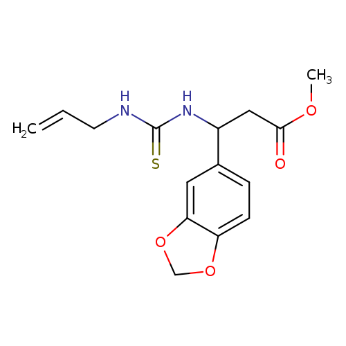 methyl 3-(2H-1,3-benzodioxol-5-yl)-3-{[(prop-2-en-1-yl)carbamothioyl]amino}propanoate