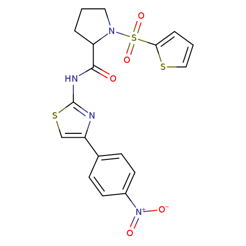 N-[4-(4-nitrophenyl)-1,3-thiazol-2-yl]-1-(thiophene-2-sulfonyl)pyrrolidine-2-carboxamide