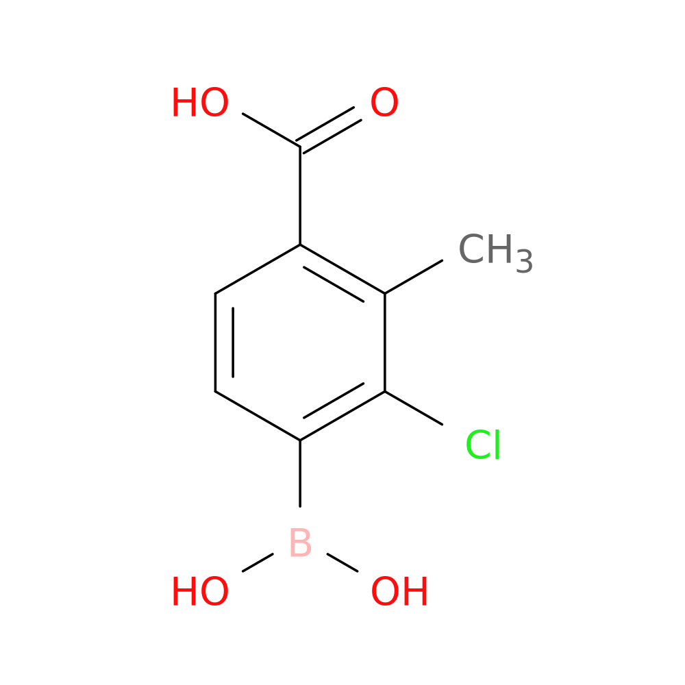 4-Borono-3-chloro-2-methylbenzoic acid