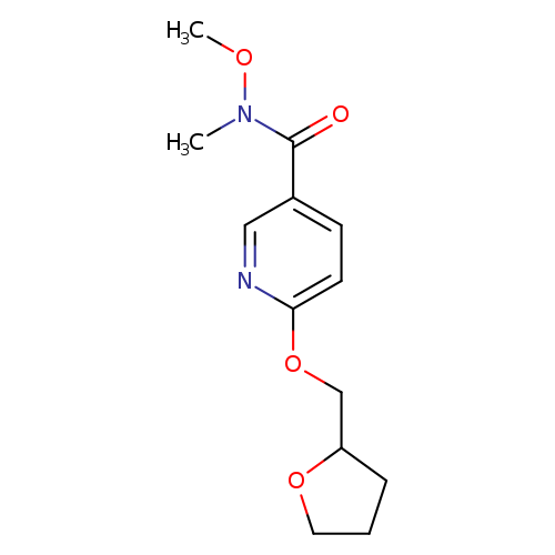 N-methoxy-N-methyl-6-[(oxolan-2-yl)methoxy]pyridine-3-carboxamide