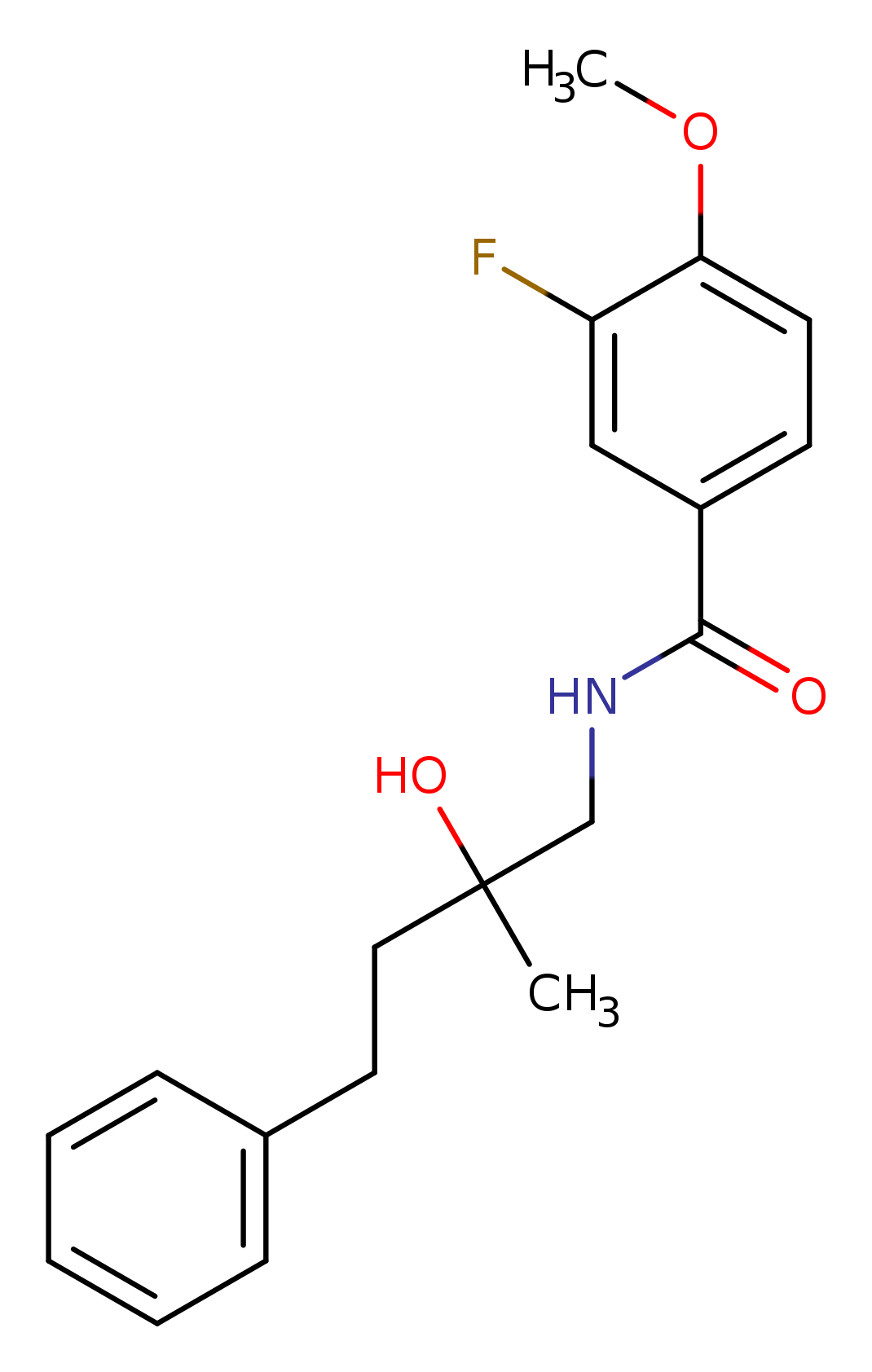3-fluoro-N-(2-hydroxy-2-methyl-4-phenylbutyl)-4-methoxybenzamide