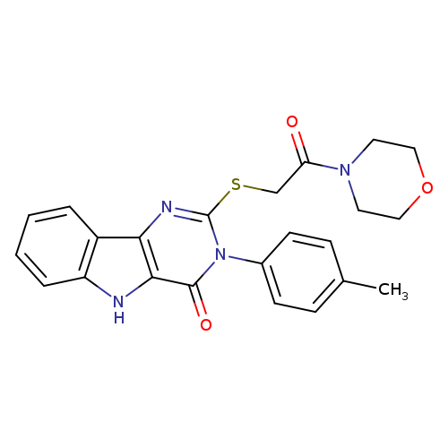 3-(4-methylphenyl)-2-{[2-(morpholin-4-yl)-2-oxoethyl]sulfanyl}-3H,4H,5H-pyrimido[5,4-b]indol-4-one
