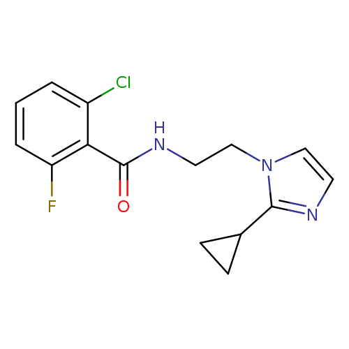 2-chloro-N-[2-(2-cyclopropyl-1H-imidazol-1-yl)ethyl]-6-fluorobenzamide
