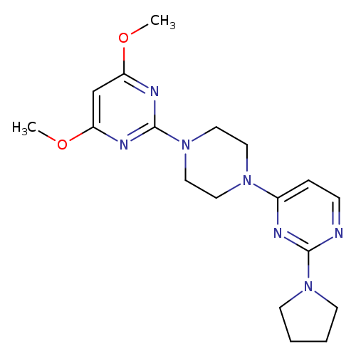 4-[4-(4,6-dimethoxypyrimidin-2-yl)piperazin-1-yl]-2-(pyrrolidin-1-yl)pyrimidine