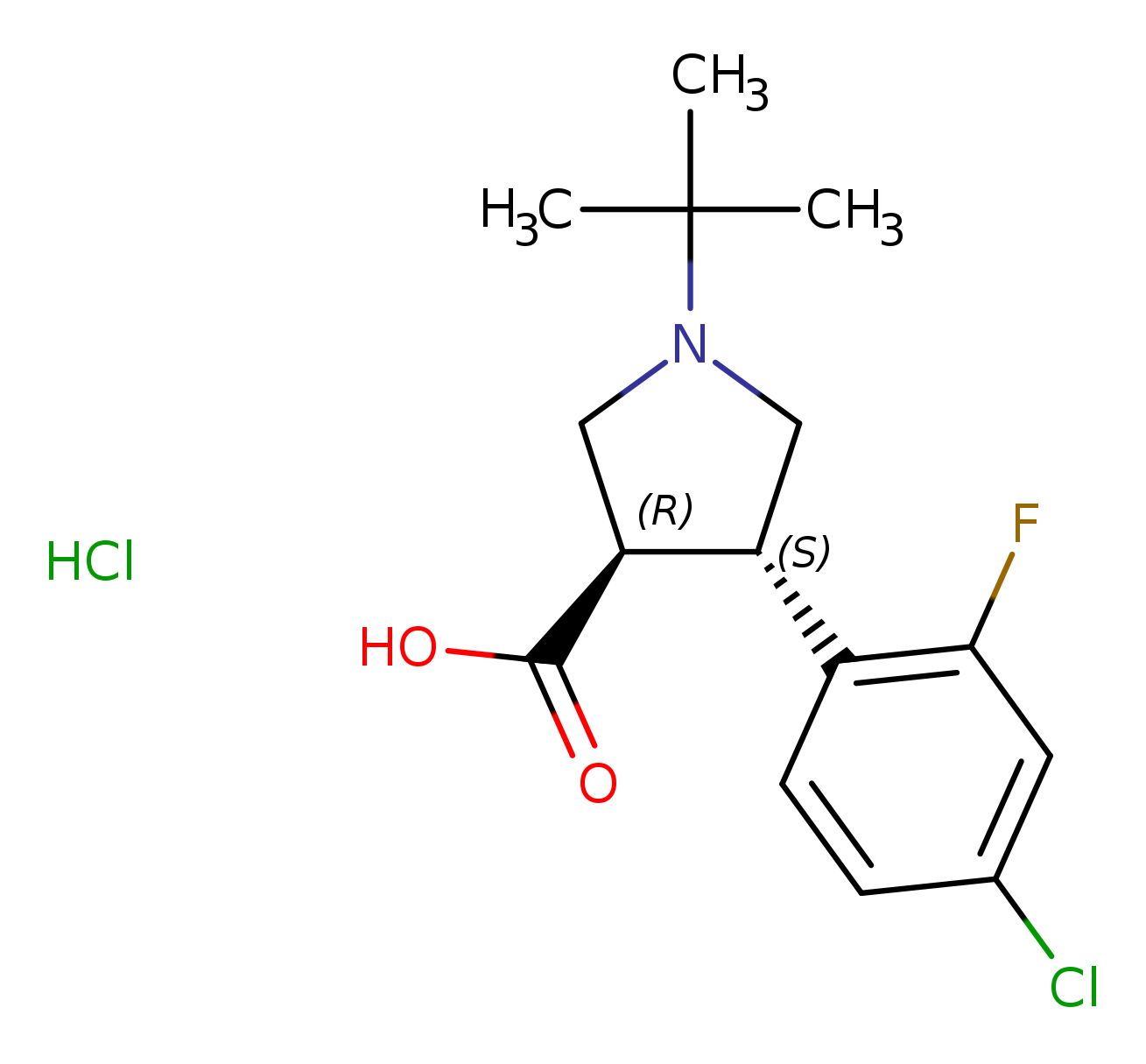 rac-(3R,4S)-1-tert-butyl-4-(4-chloro-2-fluorophenyl)pyrrolidine-3-carboxylic acid hydrochloride