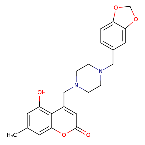 4-({4-[(2H-1,3-benzodioxol-5-yl)methyl]piperazin-1-yl}methyl)-5-hydroxy-7-methyl-2H-chromen-2-one