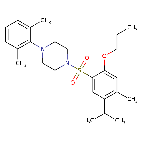 1-(2,6-dimethylphenyl)-4-[4-methyl-5-(propan-2-yl)-2-propoxybenzenesulfonyl]piperazine