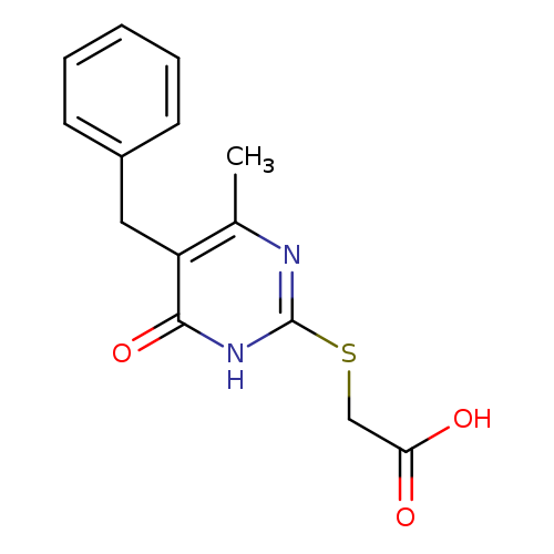 2-[(5-benzyl-4-methyl-6-oxo-1,6-dihydropyrimidin-2-yl)sulfanyl]acetic acid