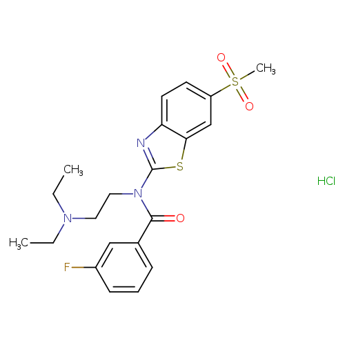 N-[2-(diethylamino)ethyl]-3-fluoro-N-(6-methanesulfonyl-1,3-benzothiazol-2-yl)benzamide hydrochloride
