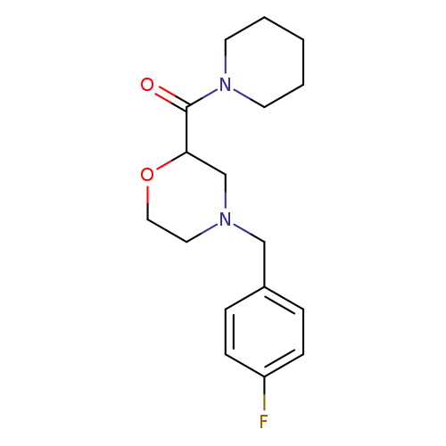 4-[(4-fluorophenyl)methyl]-2-(piperidine-1-carbonyl)morpholine