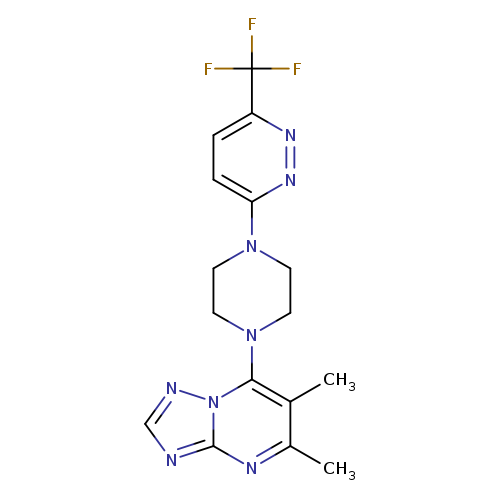 3-(4-{5,6-dimethyl-[1,2,4]triazolo[1,5-a]pyrimidin-7-yl}piperazin-1-yl)-6-(trifluoromethyl)pyridazine
