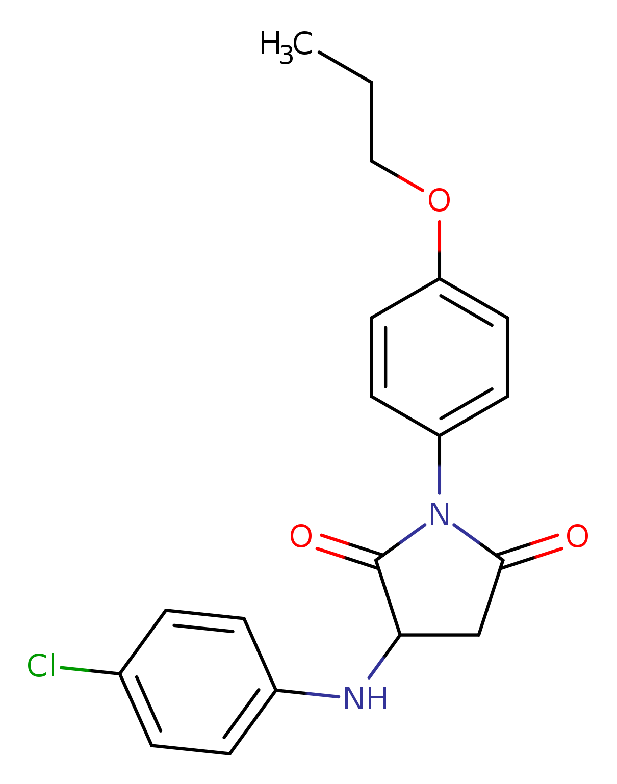 3-[(4-chlorophenyl)amino]-1-(4-propoxyphenyl)pyrrolidine-2,5-dione