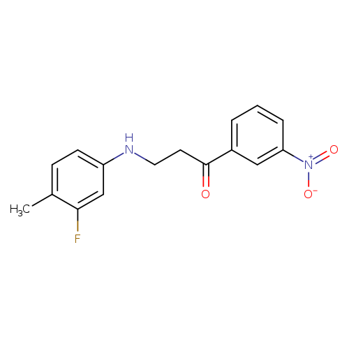 3-[(3-fluoro-4-methylphenyl)amino]-1-(3-nitrophenyl)propan-1-one