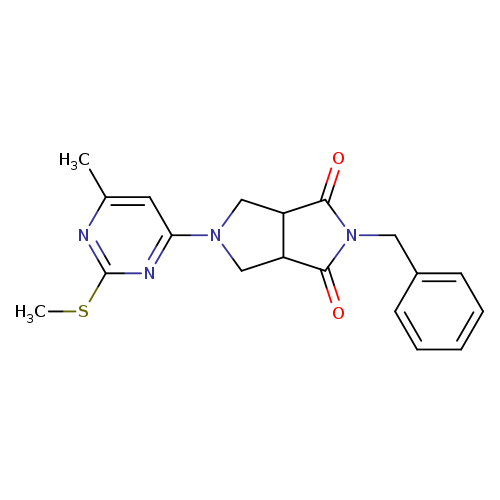2-benzyl-5-[6-methyl-2-(methylsulfanyl)pyrimidin-4-yl]-octahydropyrrolo[3,4-c]pyrrole-1,3-dione