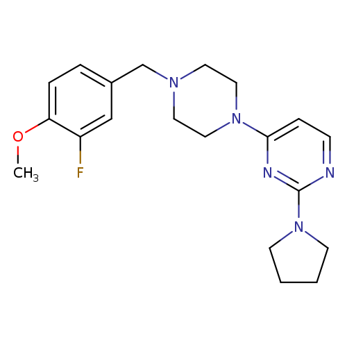 4-{4-[(3-fluoro-4-methoxyphenyl)methyl]piperazin-1-yl}-2-(pyrrolidin-1-yl)pyrimidine