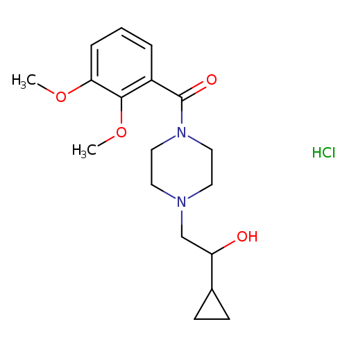1-cyclopropyl-2-[4-(2,3-dimethoxybenzoyl)piperazin-1-yl]ethan-1-ol hydrochloride