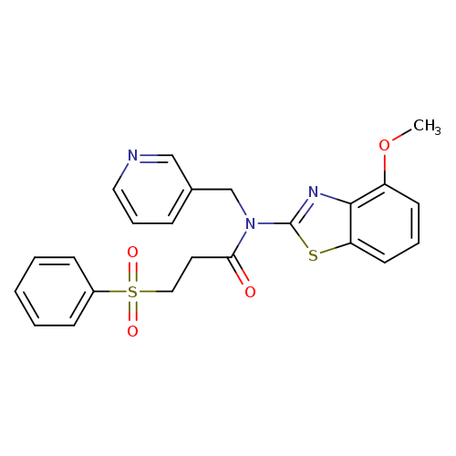 3-(benzenesulfonyl)-N-(4-methoxy-1,3-benzothiazol-2-yl)-N-[(pyridin-3-yl)methyl]propanamide