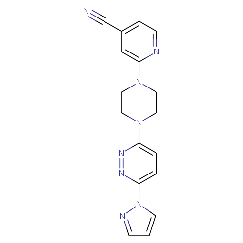 2-{4-[6-(1H-pyrazol-1-yl)pyridazin-3-yl]piperazin-1-yl}pyridine-4-carbonitrile