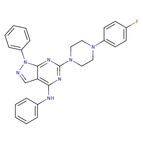 6-[4-(4-fluorophenyl)piperazin-1-yl]-N,1-diphenyl-1H-pyrazolo[3,4-d]pyrimidin-4-amine