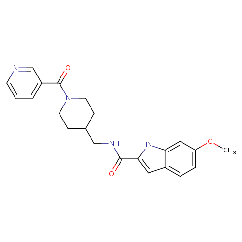 6-methoxy-N-{[1-(pyridine-3-carbonyl)piperidin-4-yl]methyl}-1H-indole-2-carboxamide