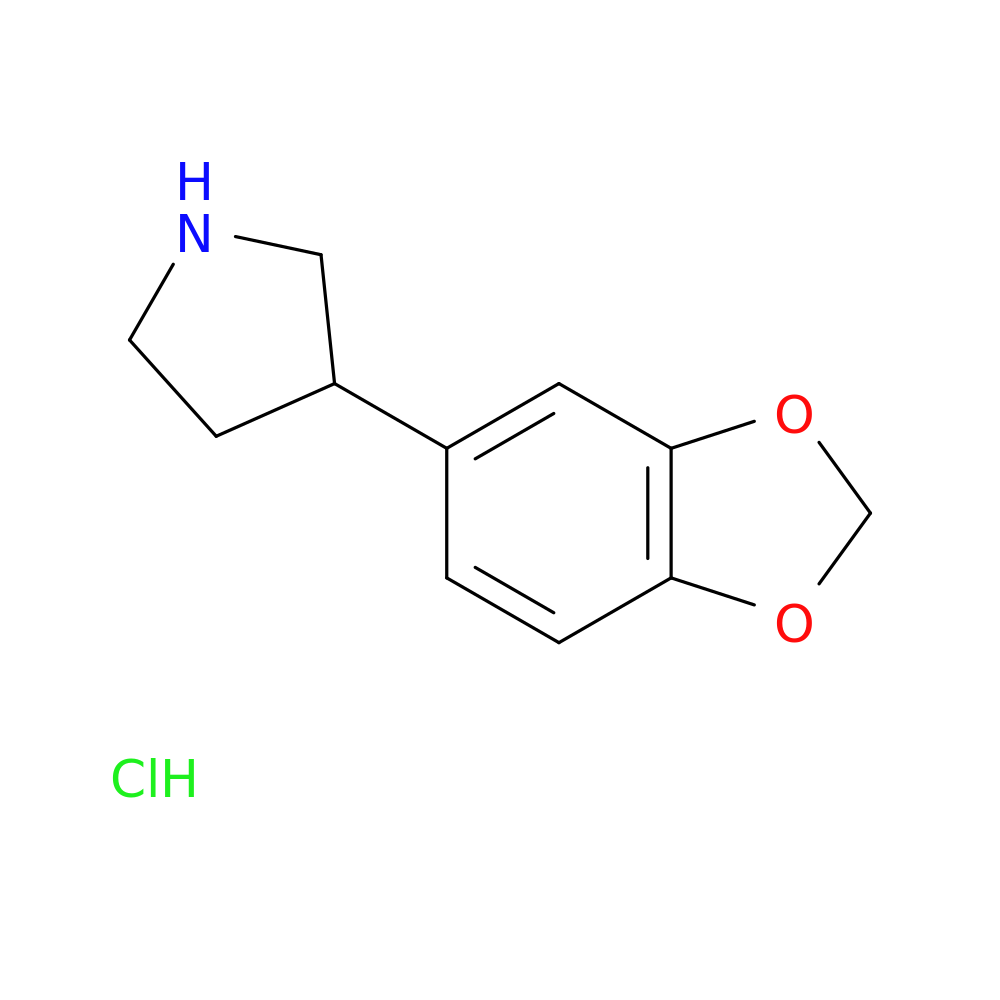 3-(1,3-dioxaindan-5-yl)pyrrolidine hydrochloride
