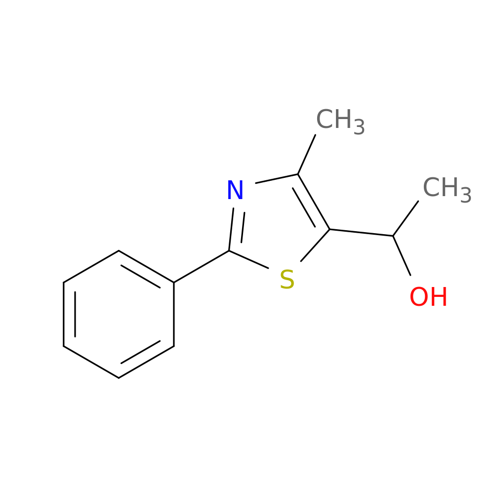 1-(4-methyl-2-phenyl-1,3-thiazol-5-yl)ethan-1-ol