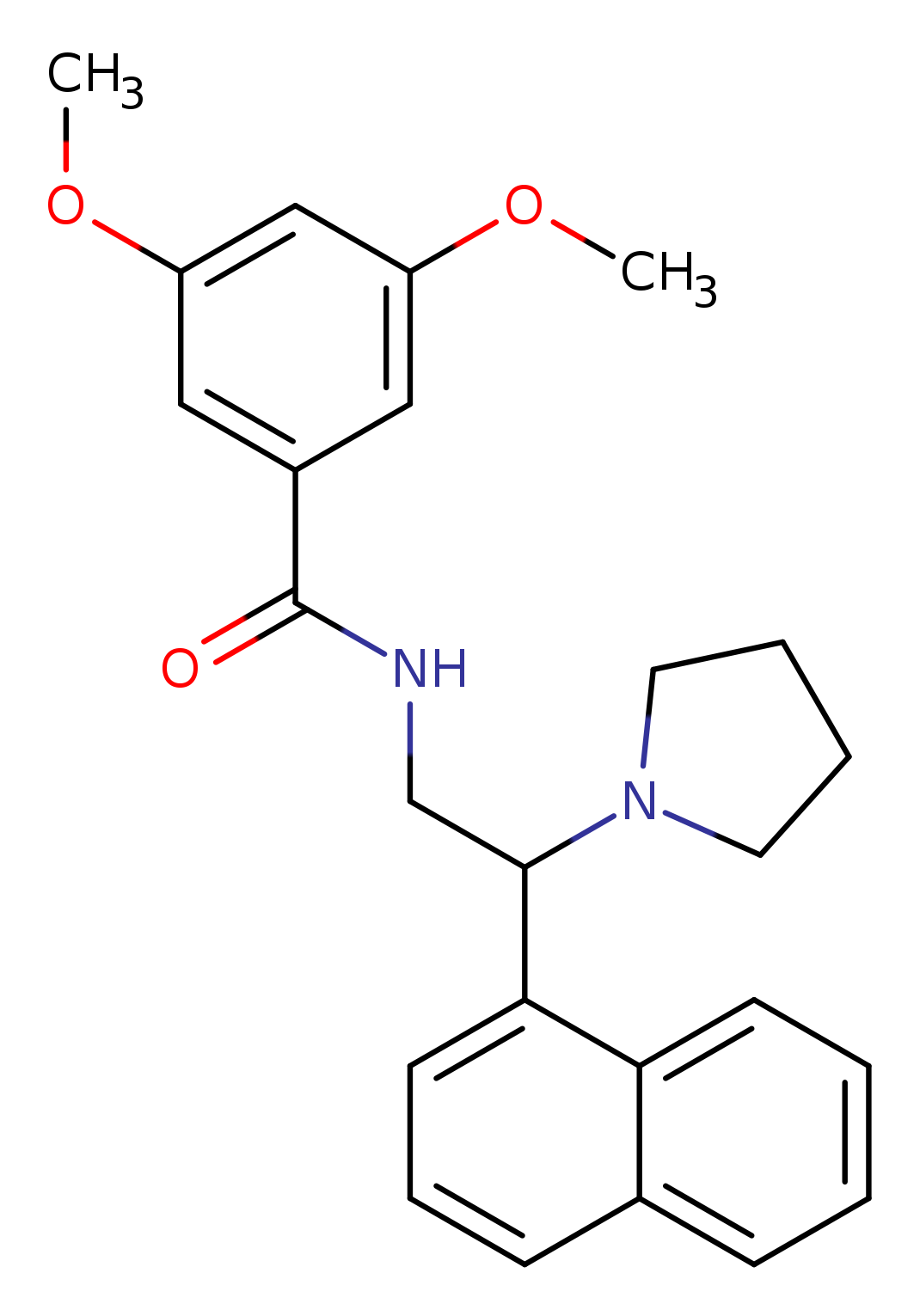 3,5-dimethoxy-N-[2-(naphthalen-1-yl)-2-(pyrrolidin-1-yl)ethyl]benzamide