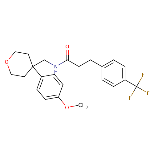 N-{[4-(4-methoxyphenyl)oxan-4-yl]methyl}-3-[4-(trifluoromethyl)phenyl]propanamide