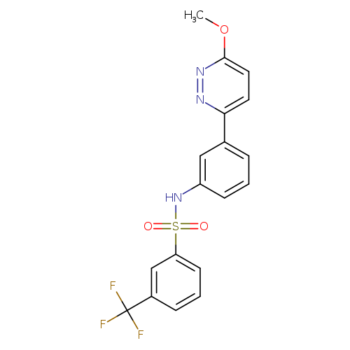 N-[3-(6-methoxypyridazin-3-yl)phenyl]-3-(trifluoromethyl)benzene-1-sulfonamide