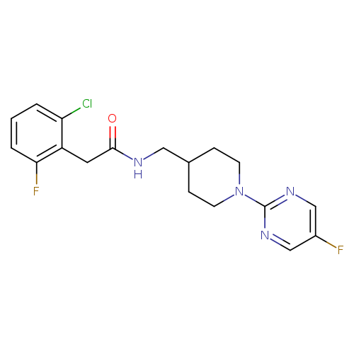 2-(2-chloro-6-fluorophenyl)-N-{[1-(5-fluoropyrimidin-2-yl)piperidin-4-yl]methyl}acetamide