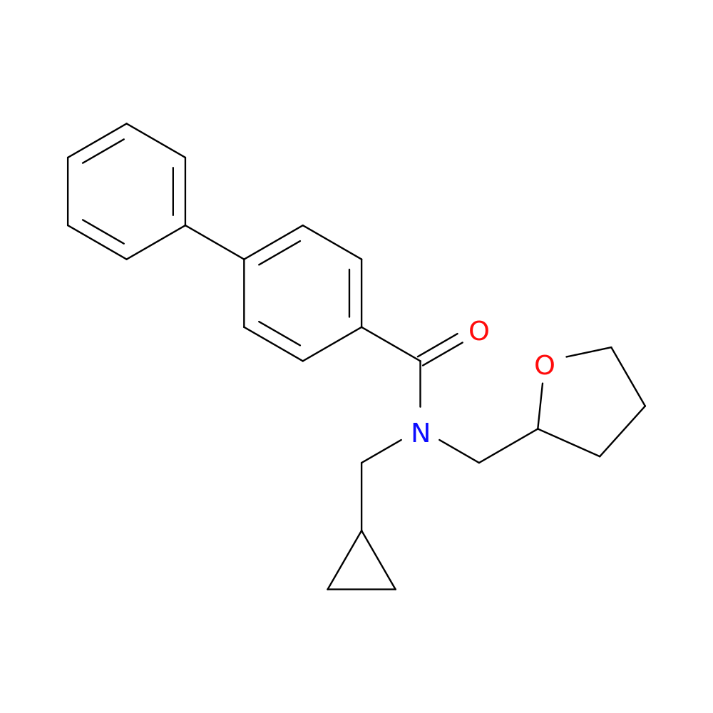 N-(cyclopropylmethyl)-N-(tetrahydro-2-furanylmethyl)[1,1'-biphenyl]-4-carboxamide