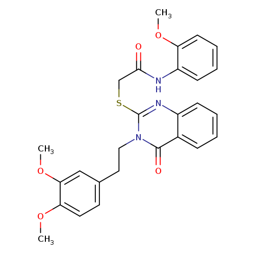2-({3-[2-(3,4-dimethoxyphenyl)ethyl]-4-oxo-3,4-dihydroquinazolin-2-yl}sulfanyl)-N-(2-methoxyphenyl)acetamide