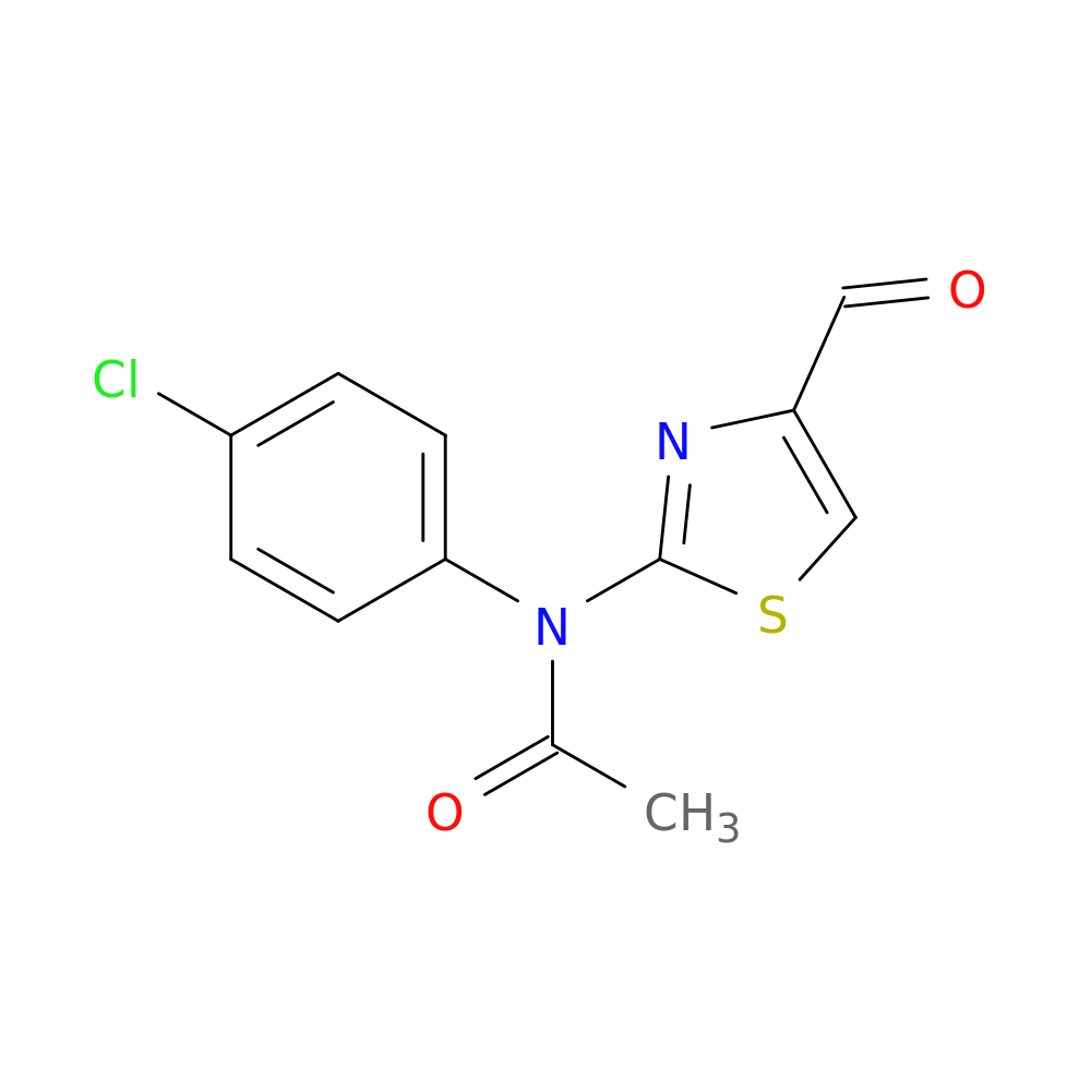 N-(4-chlorophenyl)-N-(4-formyl-1,3-thiazol-2-yl)acetamide