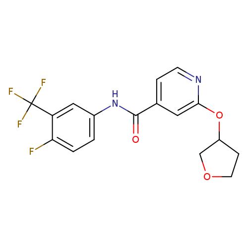 N-[4-fluoro-3-(trifluoromethyl)phenyl]-2-(oxolan-3-yloxy)pyridine-4-carboxamide