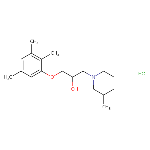1-(3-methylpiperidin-1-yl)-3-(2,3,5-trimethylphenoxy)propan-2-ol hydrochloride