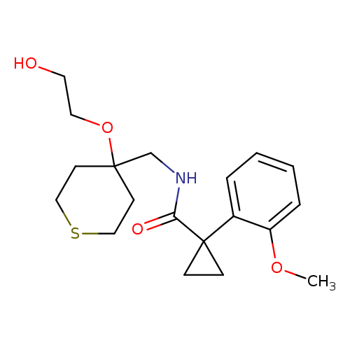 N-{[4-(2-hydroxyethoxy)thian-4-yl]methyl}-1-(2-methoxyphenyl)cyclopropane-1-carboxamide