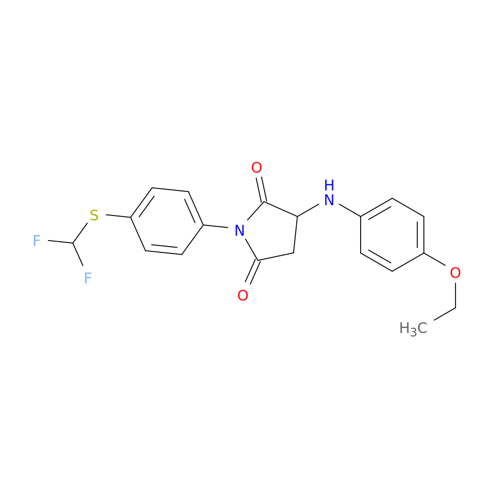 1-{4-[(difluoromethyl)sulfanyl]phenyl}-3-[(4-ethoxyphenyl)amino]pyrrolidine-2,5-dione