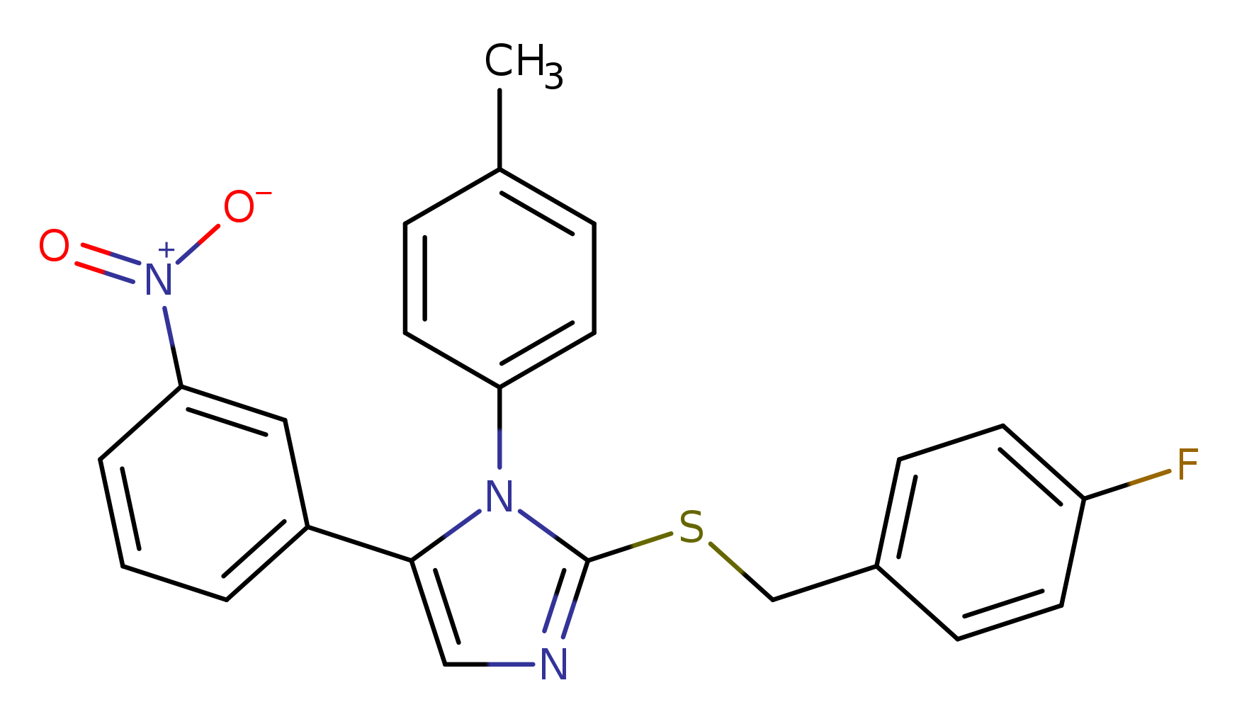 2-{[(4-fluorophenyl)methyl]sulfanyl}-1-(4-methylphenyl)-5-(3-nitrophenyl)-1H-imidazole