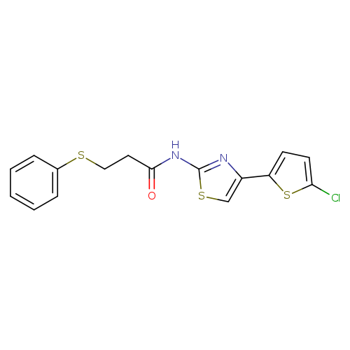 N-[4-(5-chlorothiophen-2-yl)-1,3-thiazol-2-yl]-3-(phenylsulfanyl)propanamide